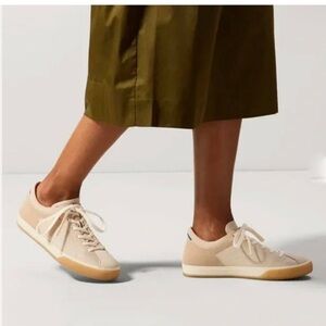 Rothy’s Lace Up Sneakers Trainers Neutral Tan Like New